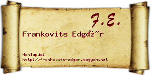 Frankovits Edgár névjegykártya